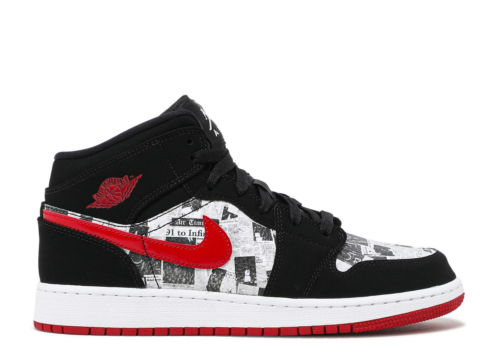 Jordan 1 Mid SE GS 'Newspaper Air Times'