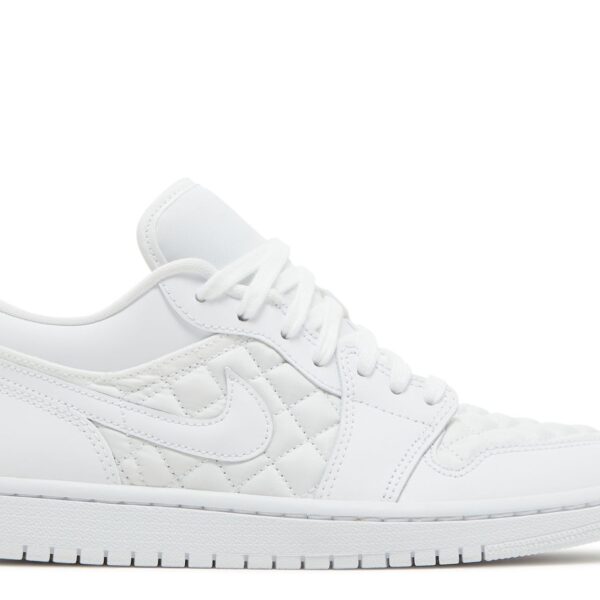Wmns Jordan 1 Low 'Triple White Quilted'