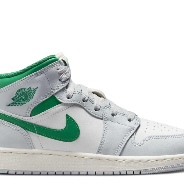 Jordan 1 Mid GS 'Summit White Pine Green'