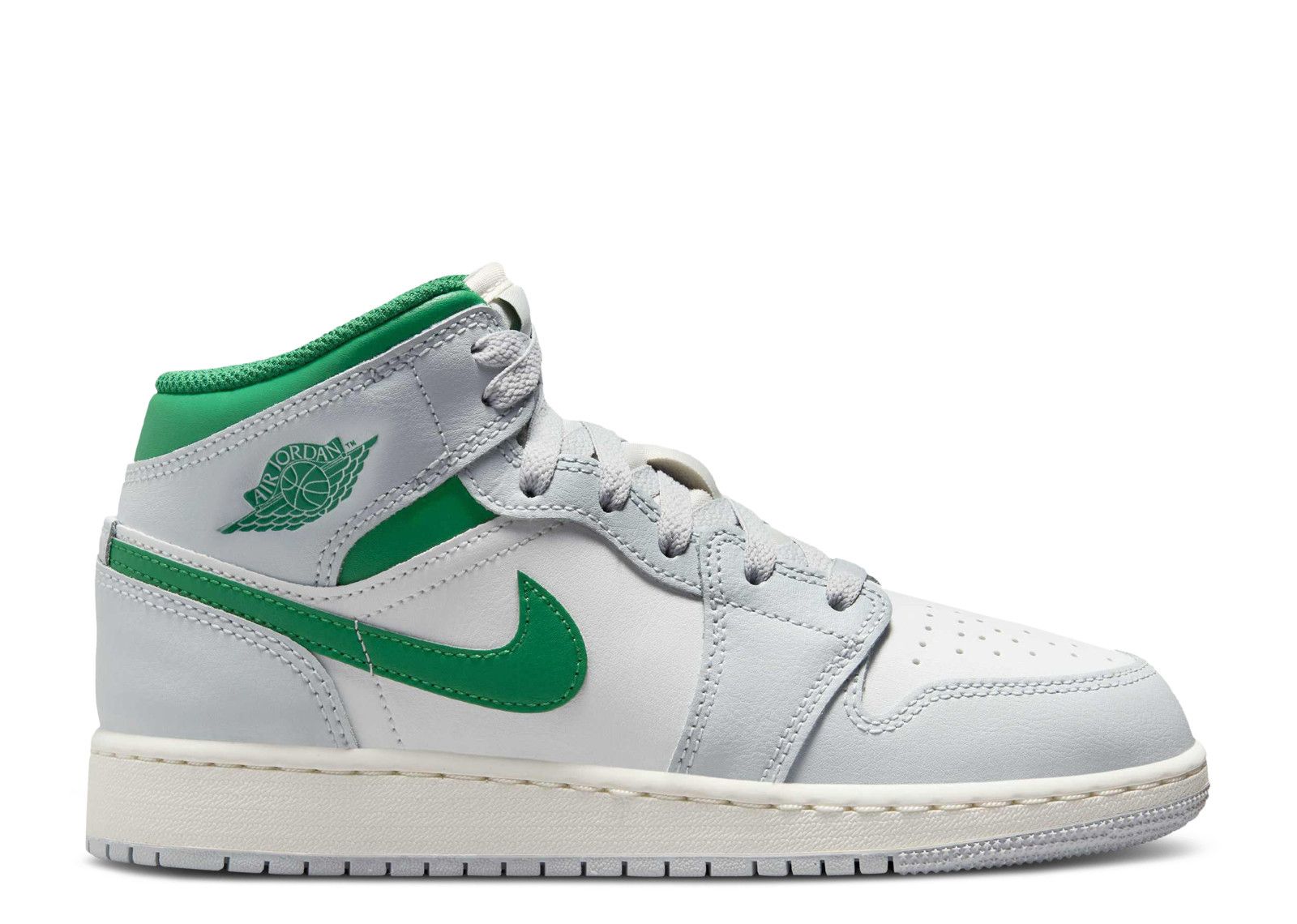 Jordan 1 Mid GS 'Summit White Pine Green'