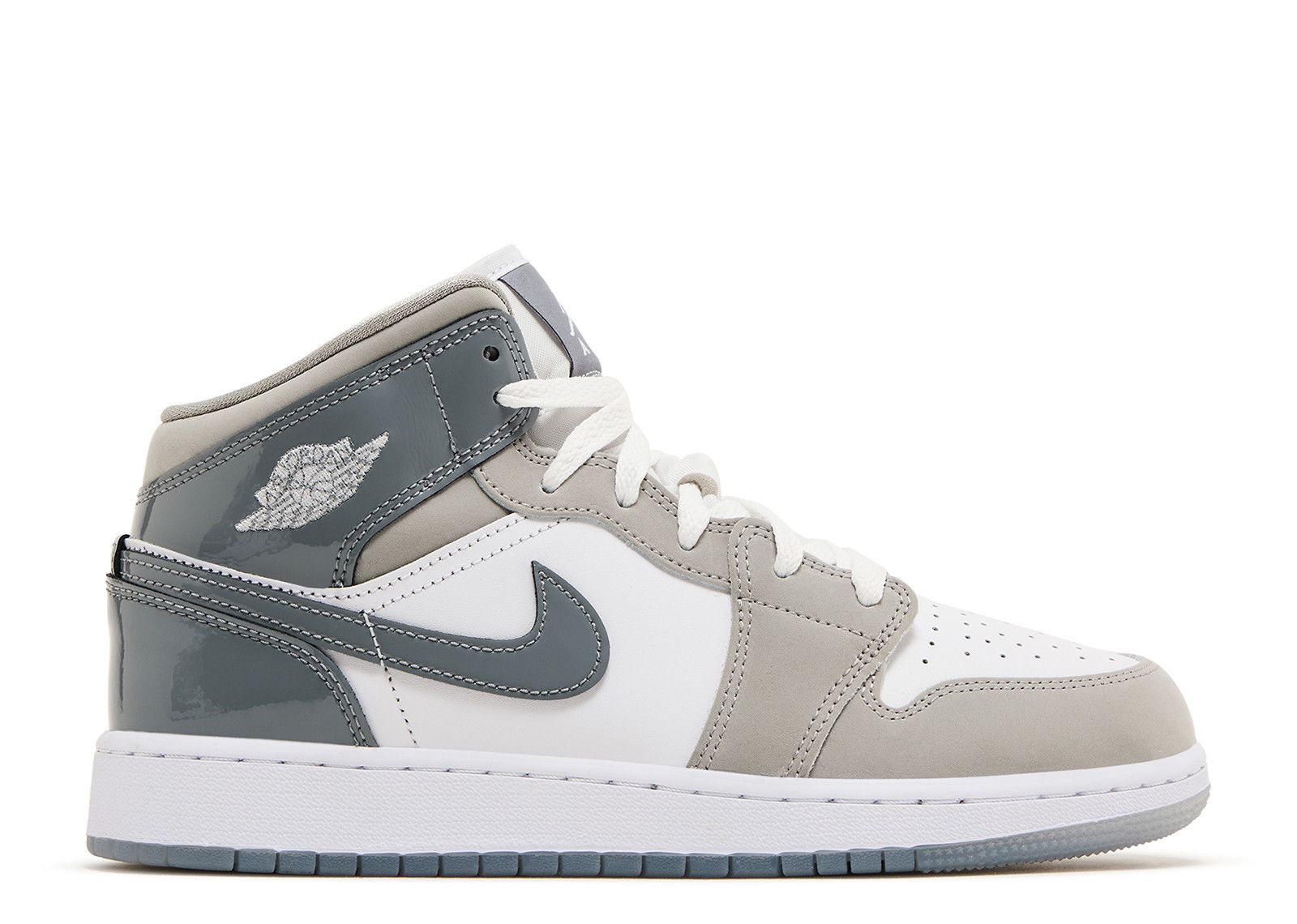 Jordan 1 Mid SE GS 'Patent Cool Grey'