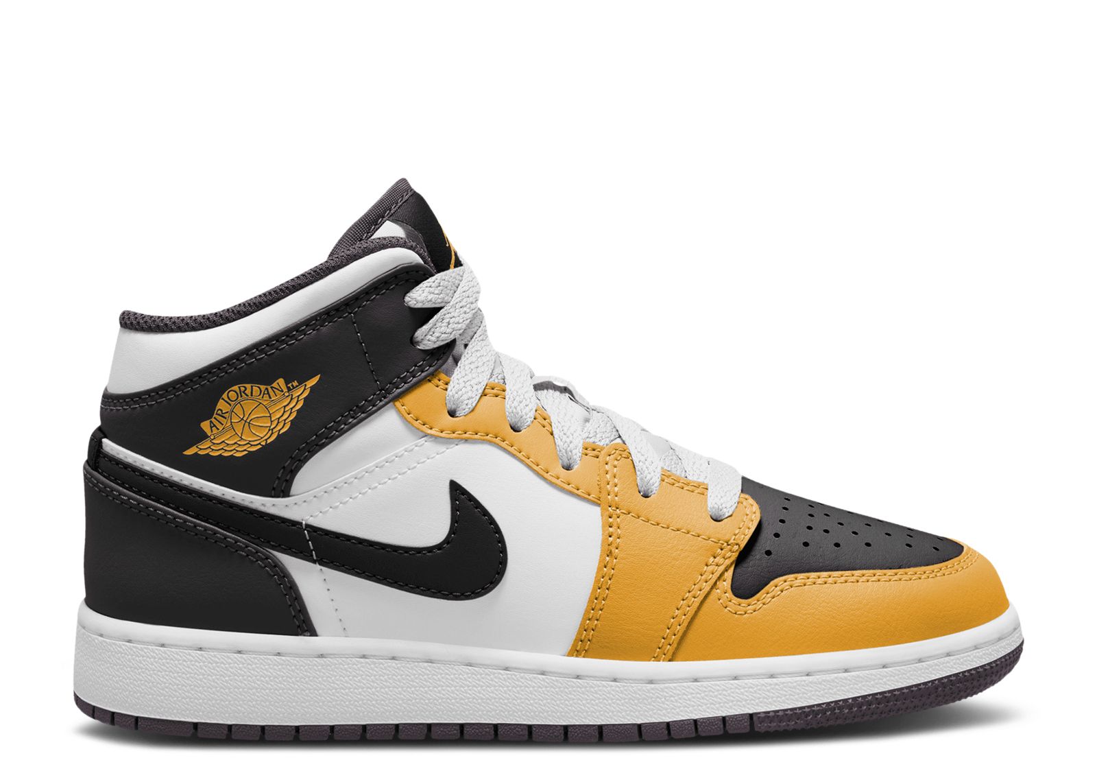 Jordan 1 Mid GS 'Yellow Ochre'