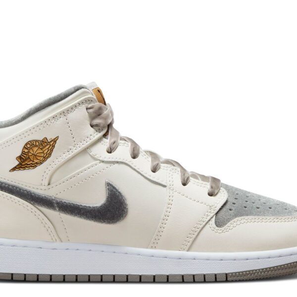 Jordan 1 Mid SE GS 'Pewter Velvet Toe'