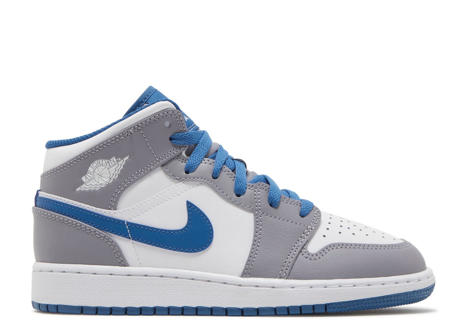 Jordan 1 Mid GS 'Cement True Blue'