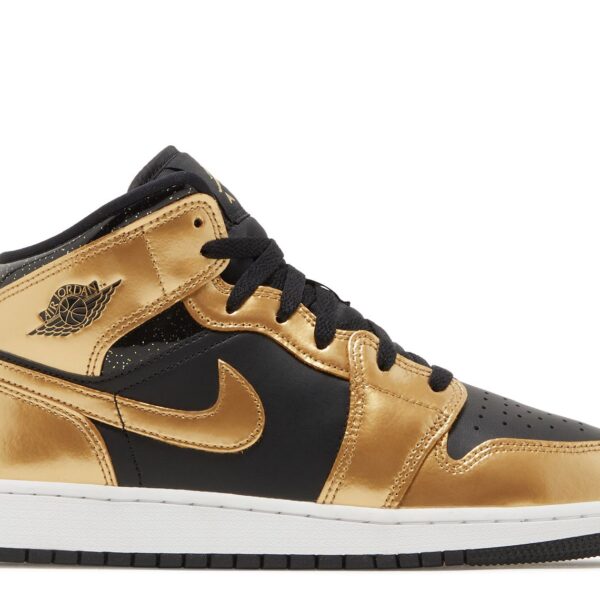 Jordan 1 Mid SE GS 'Metallic Gold Black'