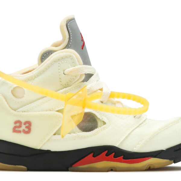 Off-White x Jordan 5 Retro SP TD 'Sail'