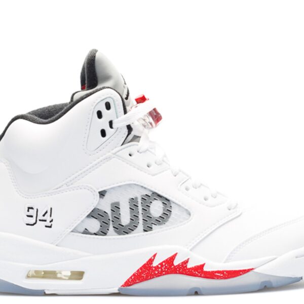 Supreme x Jordan 5 Retro 'White'