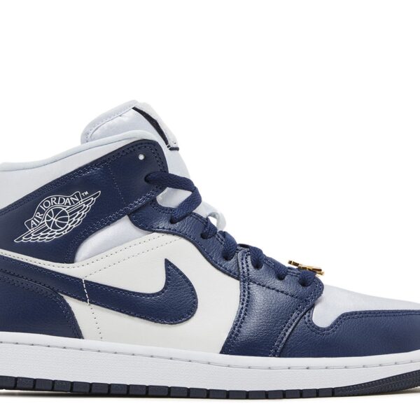 Wmns Jordan 1 Mid 'Midnight Navy Gold Charms'