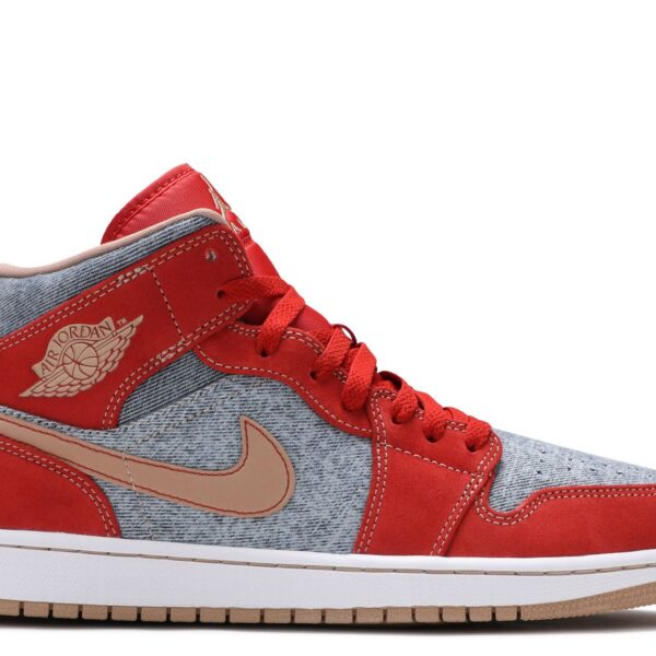 Jordan 1 Mid 'Denim Red'
