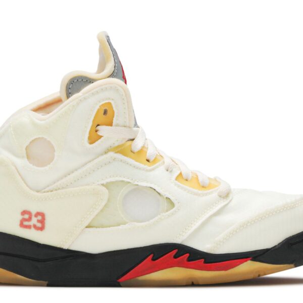 Off-White x Jordan 5 Retro SP PS 'Sail'