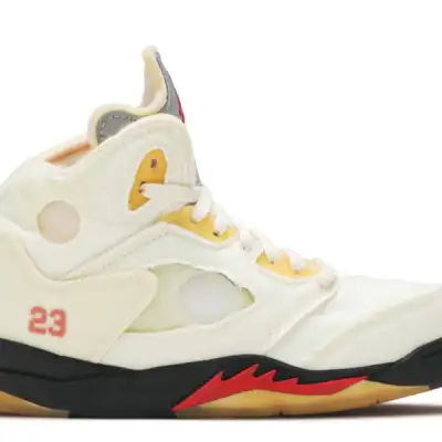 Off-White x Jordan 5 Retro SP PS 'Sail'