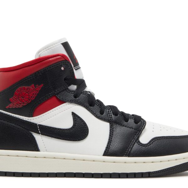 Wmns Jordan 1 Mid 'Black Sail Gym Red'