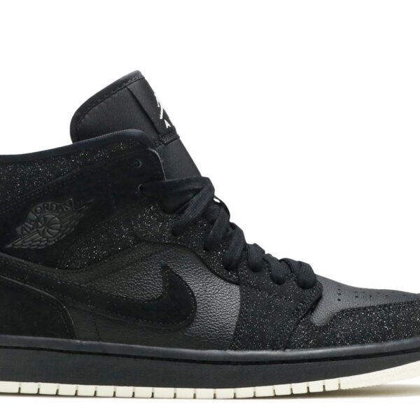 Wmns Jordan 1 Mid 'Black Glitter'