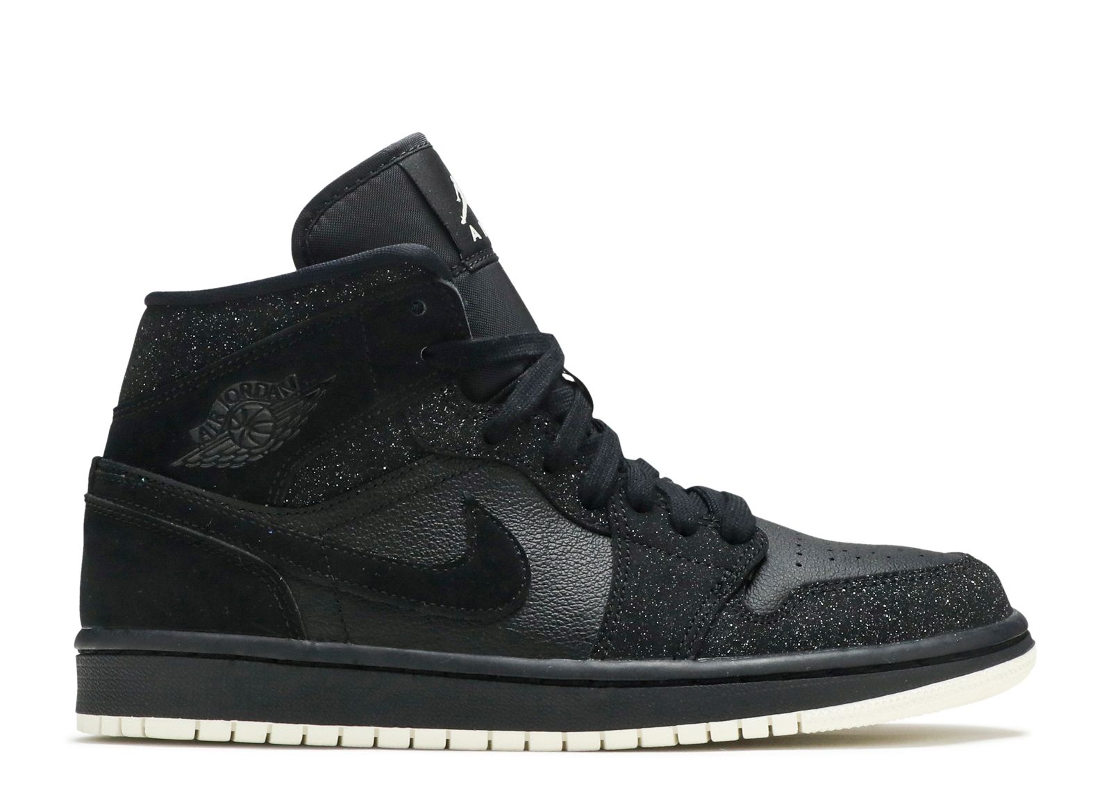 Wmns Jordan 1 Mid 'Black Glitter'
