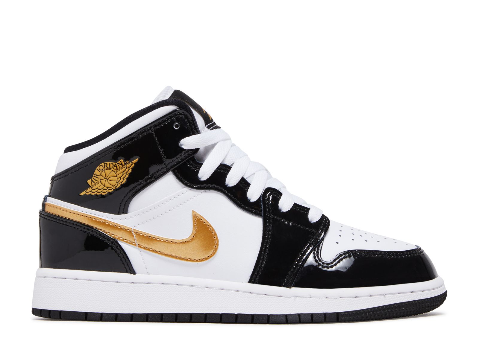 Jordan 1 Mid Patent SE GS 'Black Gold'