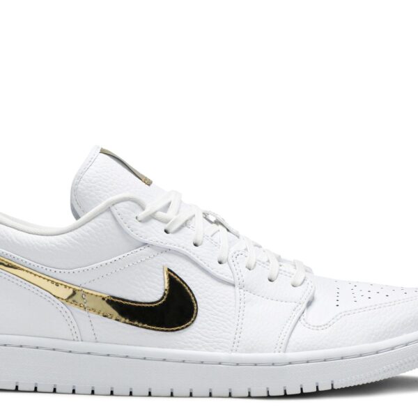 Wmns Jordan 1 Retro Low 'White Metallic Gold'