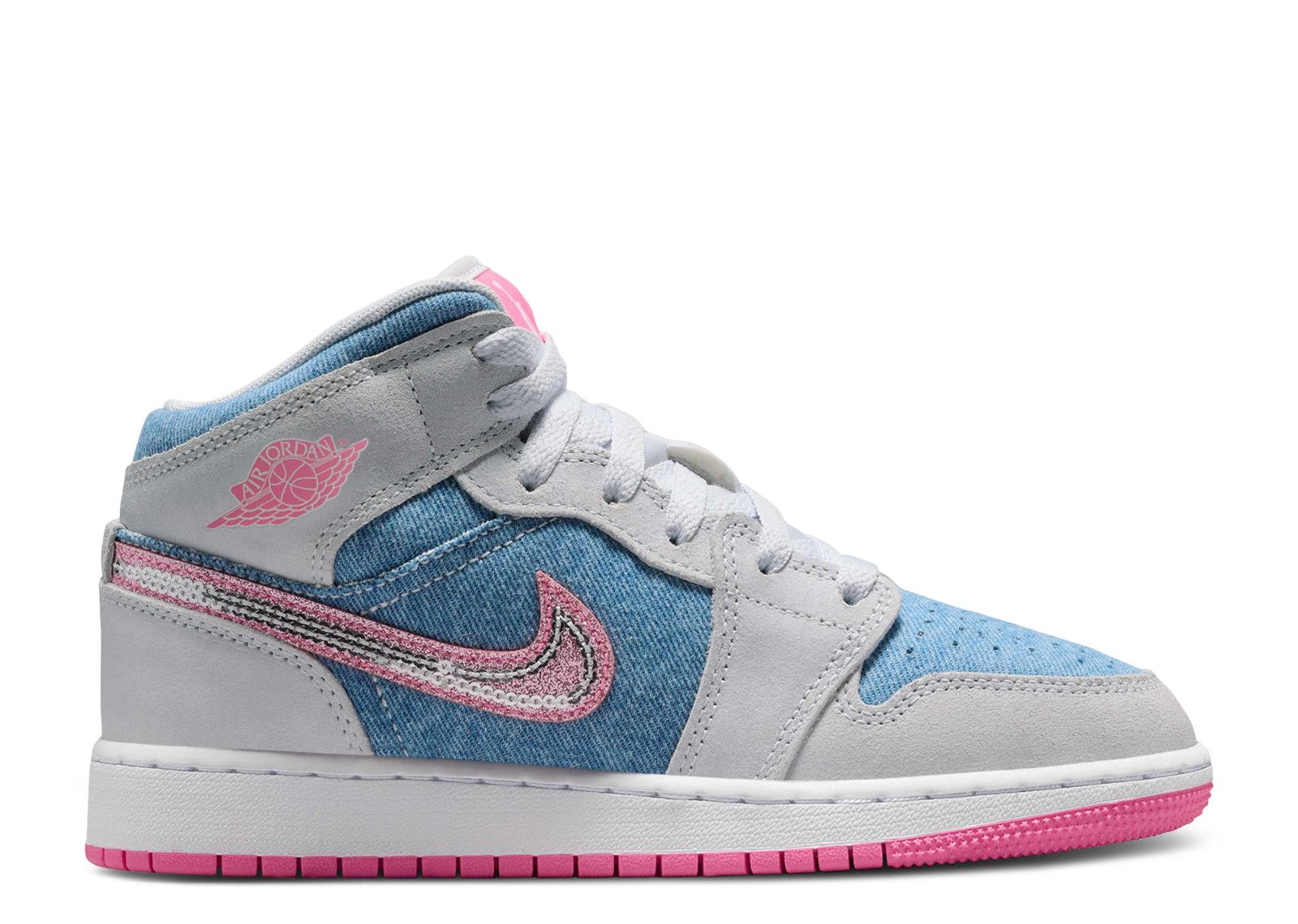 Jordan 1 Mid GS 'Denim Sequin'