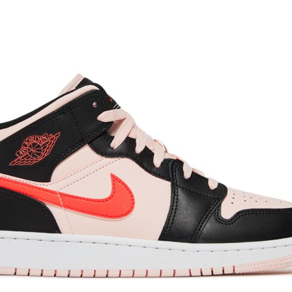 Jordan 1 Mid GS 'Black Pink Crimson'