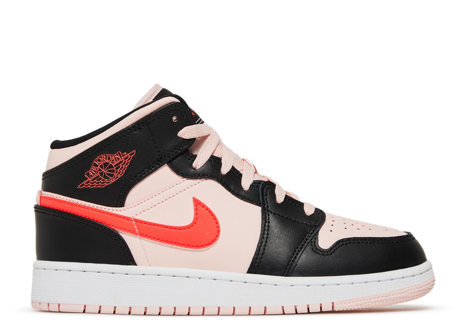 Jordan 1 Mid GS 'Black Pink Crimson'