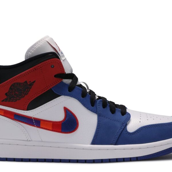 Jordan 1 Mid 'Multicolored Swoosh'