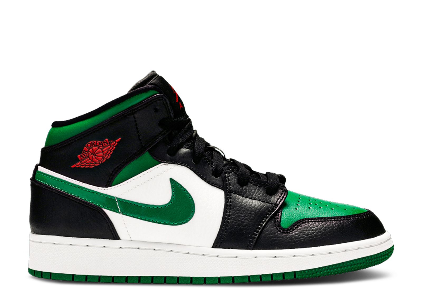 Jordan 1 Mid GS 'Black Pine Green'