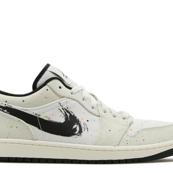 Jordan 1 Low 'Brushstroke Swoosh - Paint Splatter'