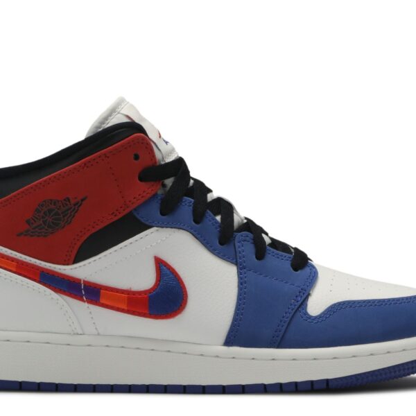 Jordan 1 MID SE GS 'Multicolored Swoosh'