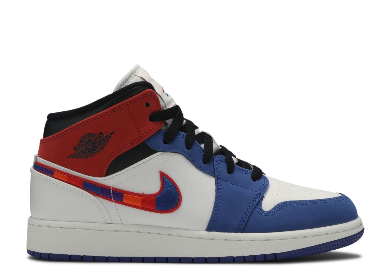 Jordan 1 MID SE GS 'Multicolored Swoosh'