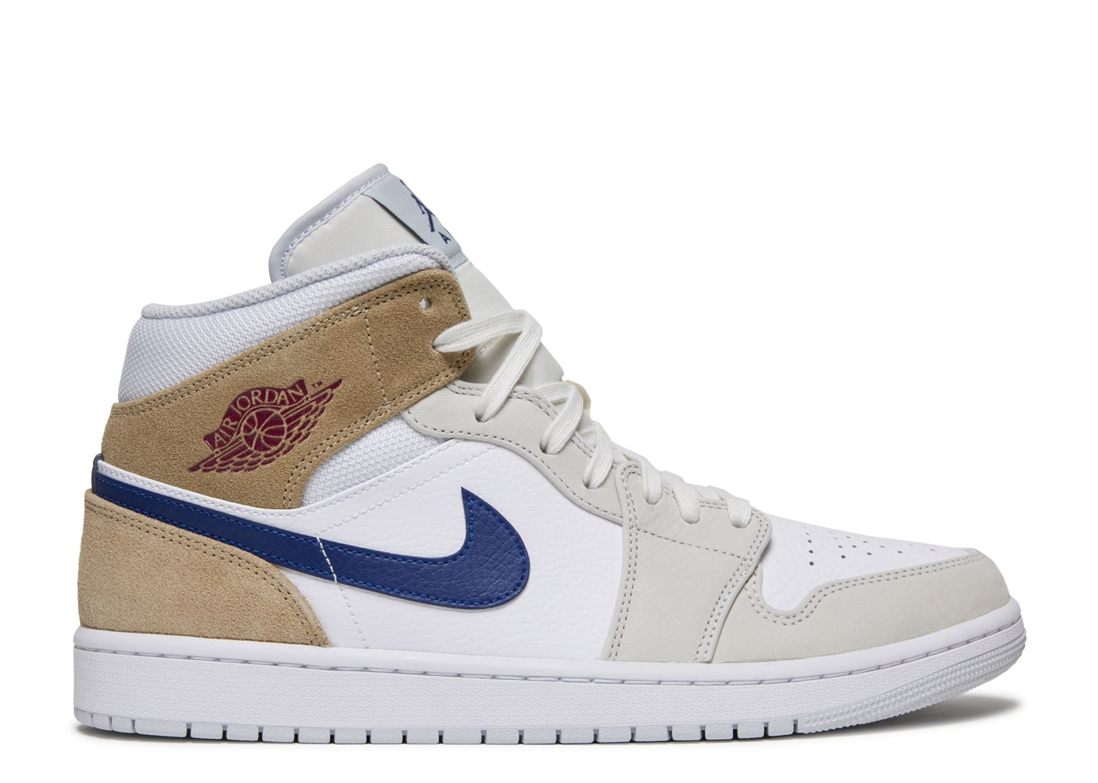 Jordan 1 Mid 'White Khaki Blue Void'