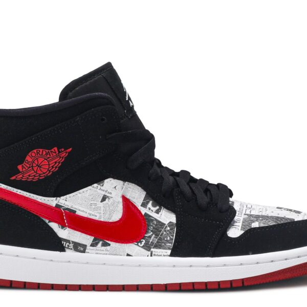 Jordan 1 Mid SE 'Newspaper Air Times'