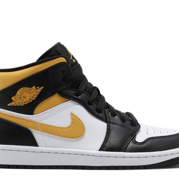 Jordan 1 Mid 'Black University Gold'