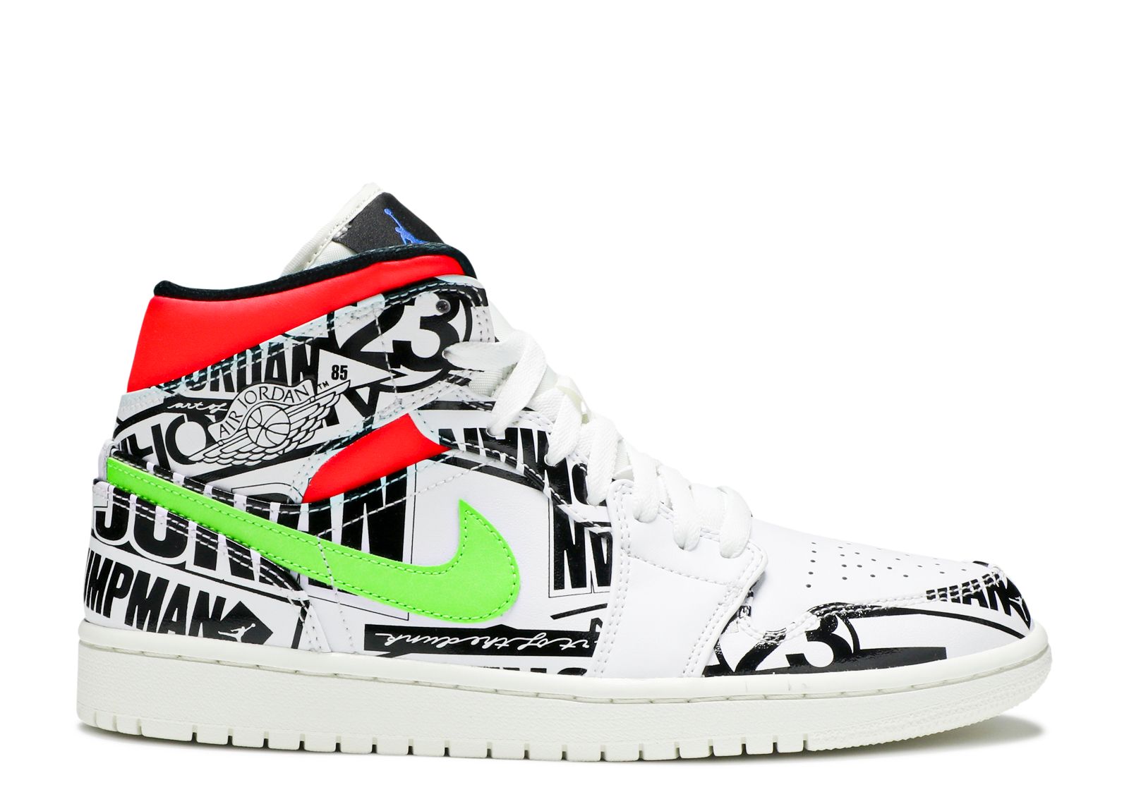 Jordan 1 Mid 'Over-Print Logos'
