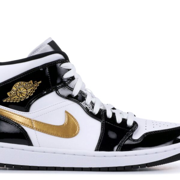 Jordan 1 Mid Patent SE 'Black Gold'