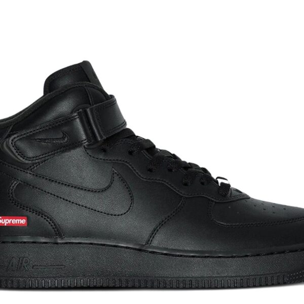 Supreme x Air Force 1 Mid 'Box Logo - Triple Black'