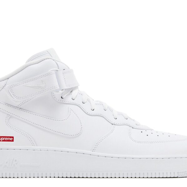 Supreme x Air Force 1 Mid 'Box Logo - Triple White'