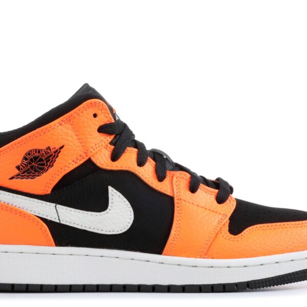 Jordan 1 Retro Mid GS 'Orange Black'