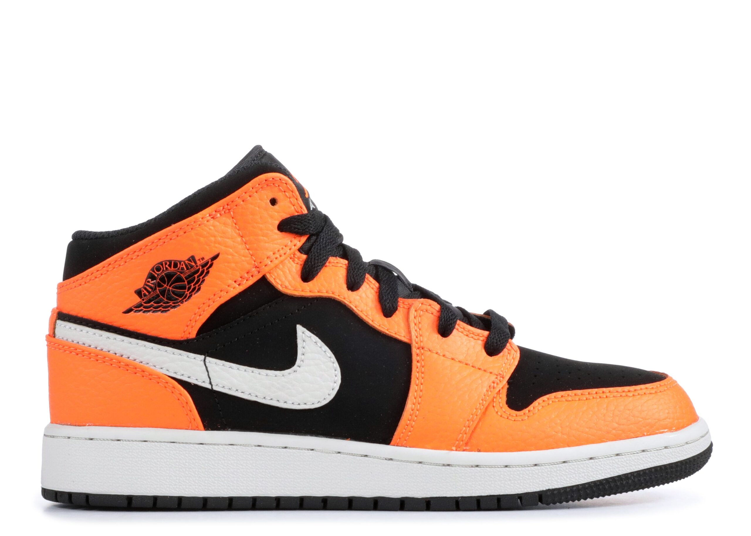 Jordan 1 Retro Mid GS 'Orange Black'