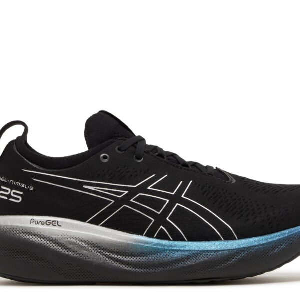 Gel Nimbus 25 Platinum 'Black Pure Silver'