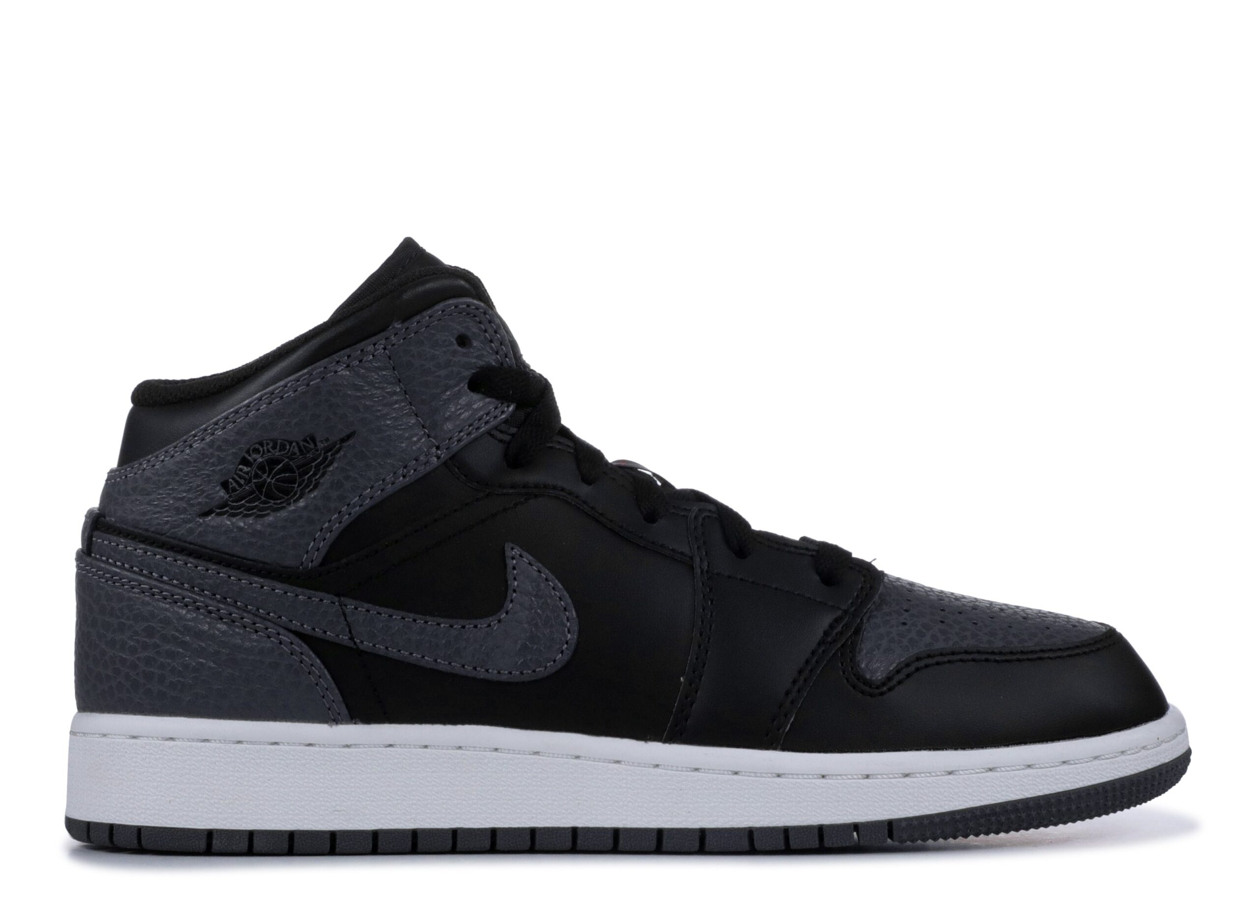 Jordan 1 Retro Mid GS 'Black Dark Grey'