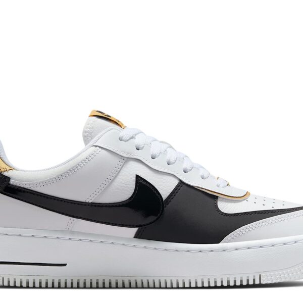 Wmns Air Force 1 Shadow 'White Black Metallic Gold'