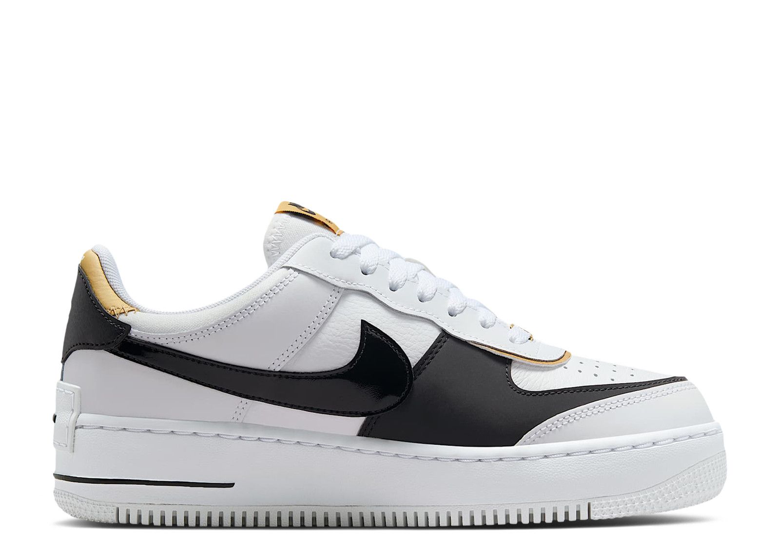 Wmns Air Force 1 Shadow 'White Black Metallic Gold'