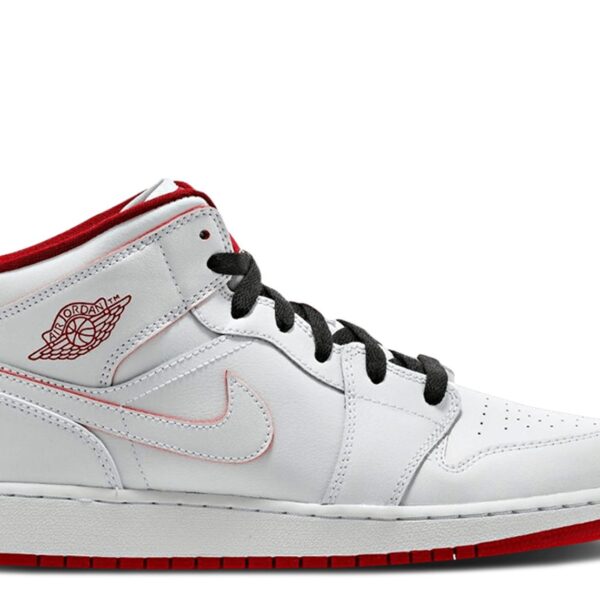 Jordan 1 Retro Mid GS 'White Gym Red'