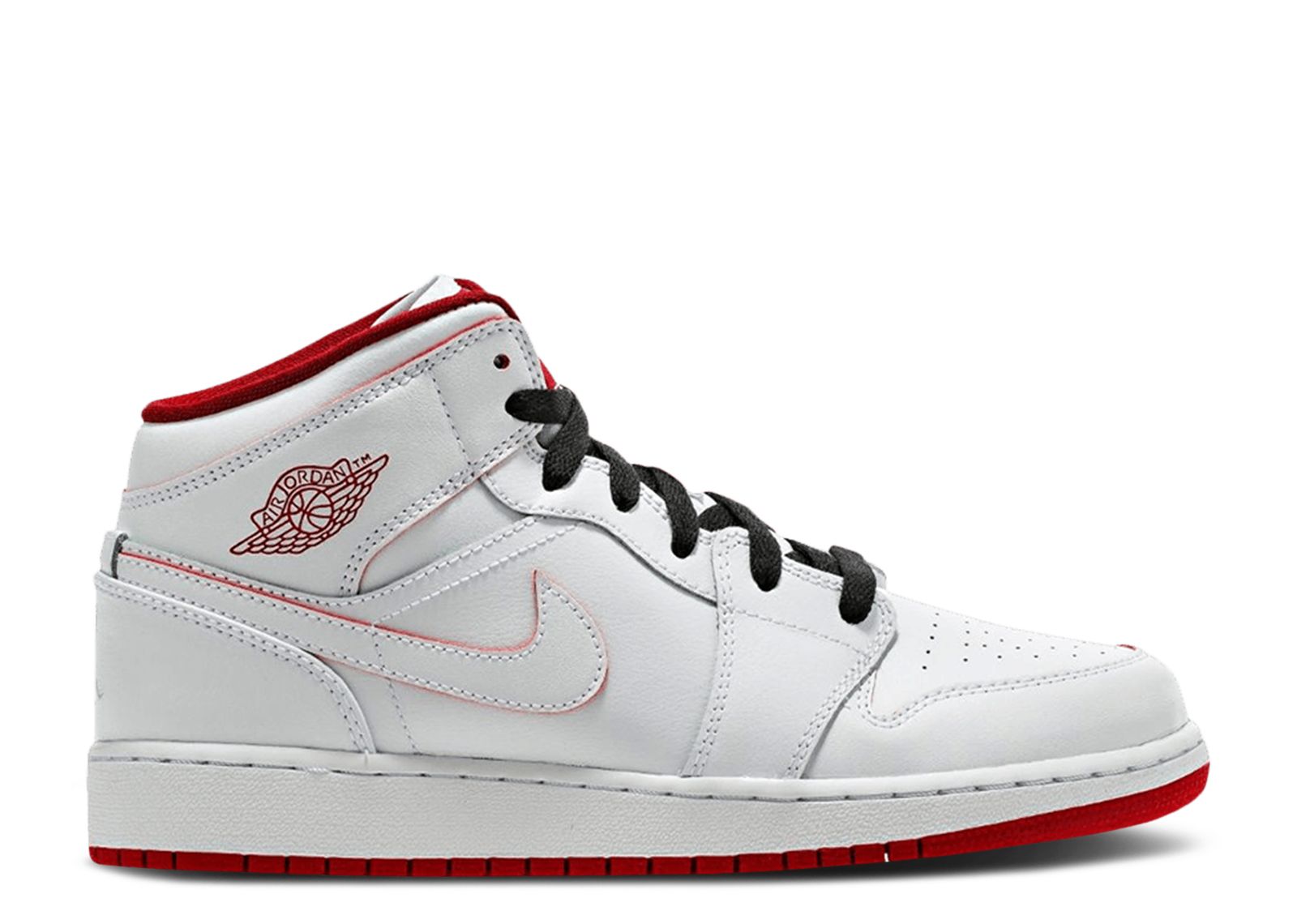 Jordan 1 Retro Mid GS 'White Gym Red'