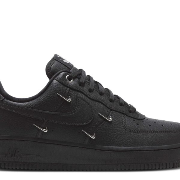 Wmns Air Force 1 '07 LX 'Black Silver Mini Swoosh'