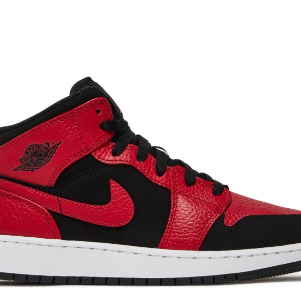 Jordan 1 Mid GS 'Black Gym Red'