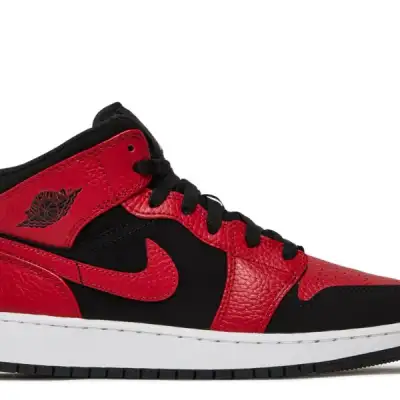 Jordan 1 Mid GS 'Black Gym Red'