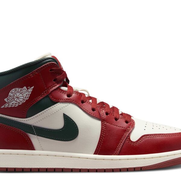 Jordan 1 Mid 'Redstone Midnight Green'
