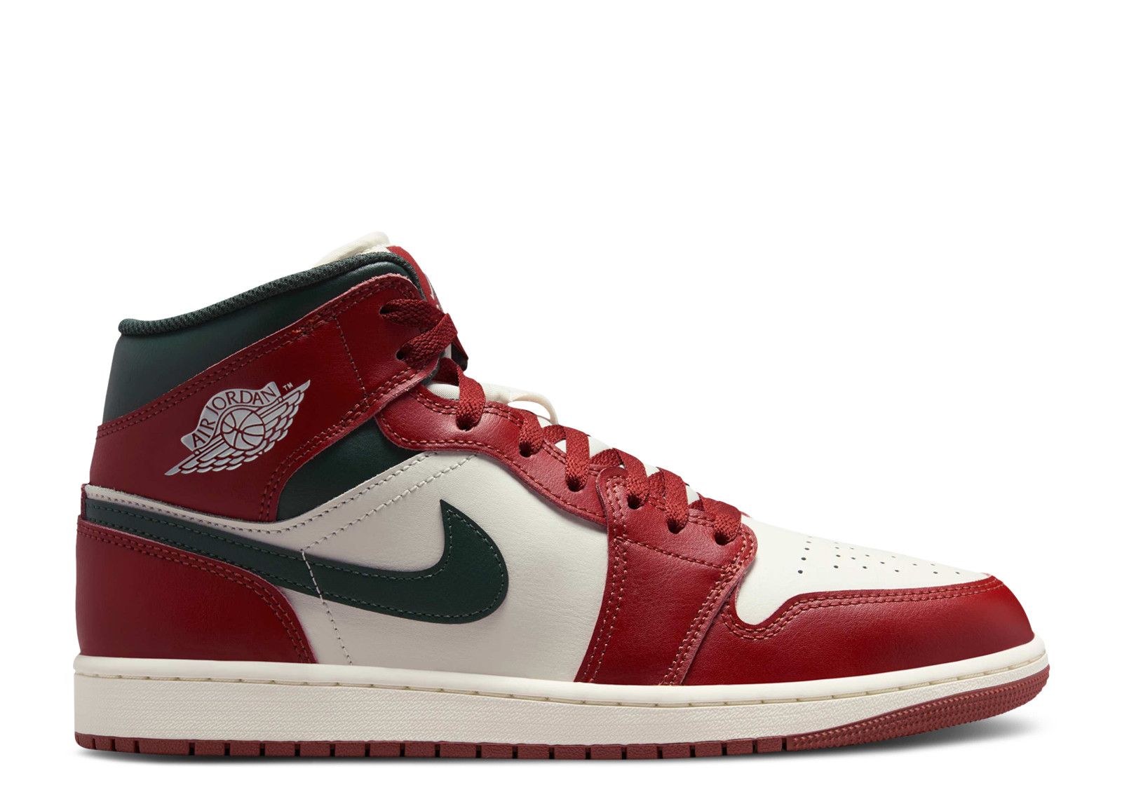 Jordan 1 Mid 'Redstone Midnight Green'
