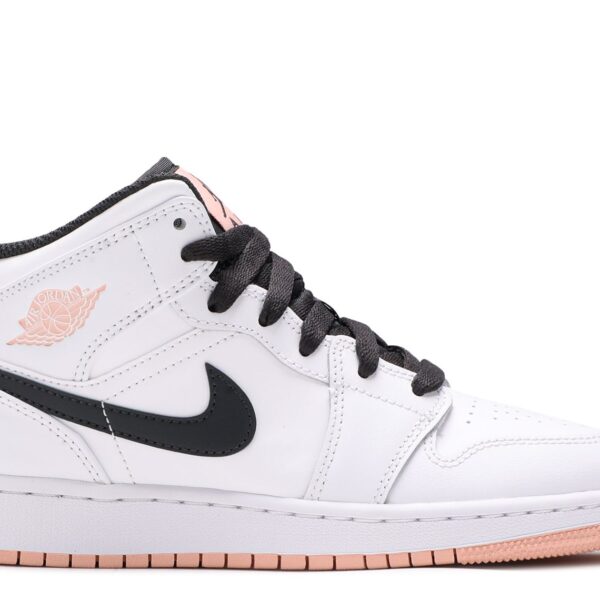 Jordan 1 Mid GS 'White Arctic Orange'