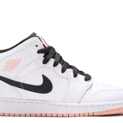 Jordan 1 Mid GS 'White Arctic Orange'